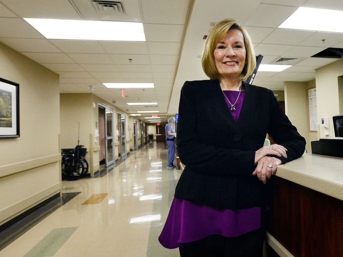 Heather Rohan stands at the TriStar Centennial Hospital on Jan. 19, 2017